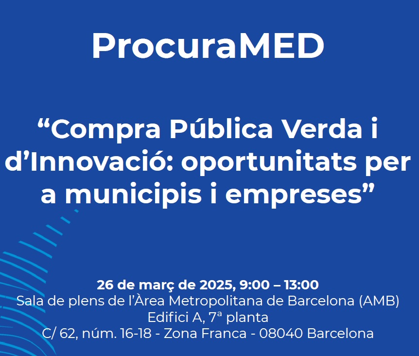 MedCities (@medcities) on Twitter photo Vine a la jornada informativa del projecte <a href="/_ProcuraMED/">ProcuraMED</a>!
Coneixeràs els principals actors interessats- administracions locals i empreses - els objectius, eines i beneficis del projecte que impulsa la integració de pràctiques de #contractaciósostenible.
👉🏽 rb.gy/9oxw84 Vine a la jornada informativa del projecte <a href="/_ProcuraMED/">ProcuraMED</a>!
Coneixeràs els principals actors interessats- administracions locals i empreses - els objectius, eines i beneficis del projecte que impulsa la integració de pràctiques de #contractaciósostenible.
👉🏽 rb.gy/9oxw84