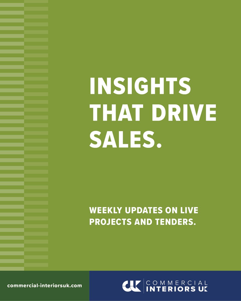 Access exclusive updates on live projects and tenders through Commercial Interiors UK. Our weekly insights help our members stay ahead in the fast-moving commercial interiors sector. 

👉 Find out more loom.ly/PSUQeCk