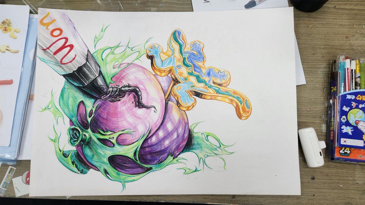 지금..
......
밤을새고그려서
정신나간채로그림