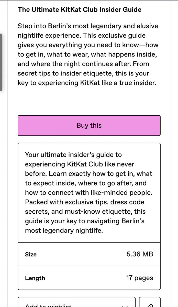 In Berlin werden jetzt Anleitungen verkauft (!), wie man in Clubs kommt.
