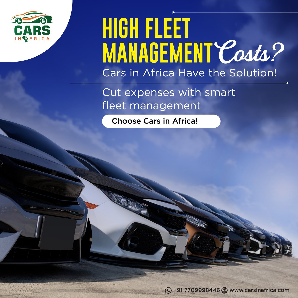 CIAMobility's tweet image. 🚘 High fleet costs slowing you down? 
Cut expenses &amp;amp; drive smarter with Cars in Africa! 💡💰 
Efficient fleet management, max savings, zero hassle.

Why pay more when you can save more? 

🌐 carsinafrica.com
📱 WhatsApp: +917709998446

#DriveSmart  #CarsInAfrica