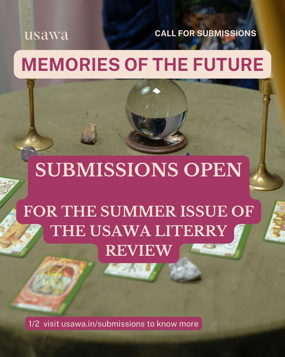 usawamag's tweet image. SUBMISSIONS OPEN!

Isn’t premonition just memory of the future? 

Send us poetry, fiction, essays &amp;amp; more for Usawa Literary Review’s Summer 2025 issue on ‘Memories of the Future’.

Deadline: April 25, 2025

#UsawaLitReview #CallForSubmissions #MemoriesOfTheFuture