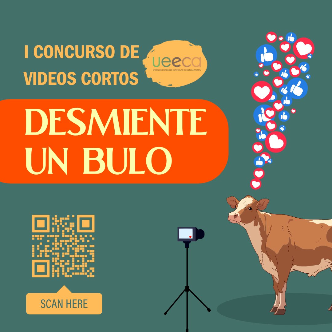 ¿Te apasiona la #divulgacioncientifica y la #produccionanimal?🌾🐖🎬 ¡Es tu momento!  

La #UEECA lanza un concurso de vídeos cortos para combatir la desinformación en el sector ganadero  

Premios de hasta 500€🏆💰

📍Envía tu vídeo aquí: ueeca.es/convocatoria-d…