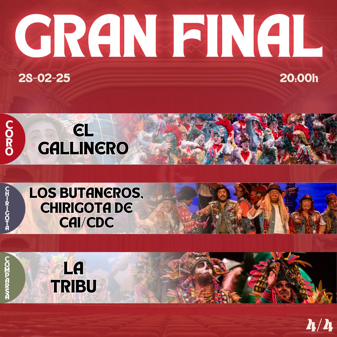 📋 Orden de actuación de la Gran Final del #COAC2025