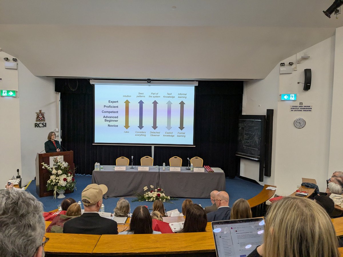 Dr Elaine Maxwell, Associate Professor, LSBU talking about novice-expert nurses. #SafeguardingPatients #RCSIFNMConf2025