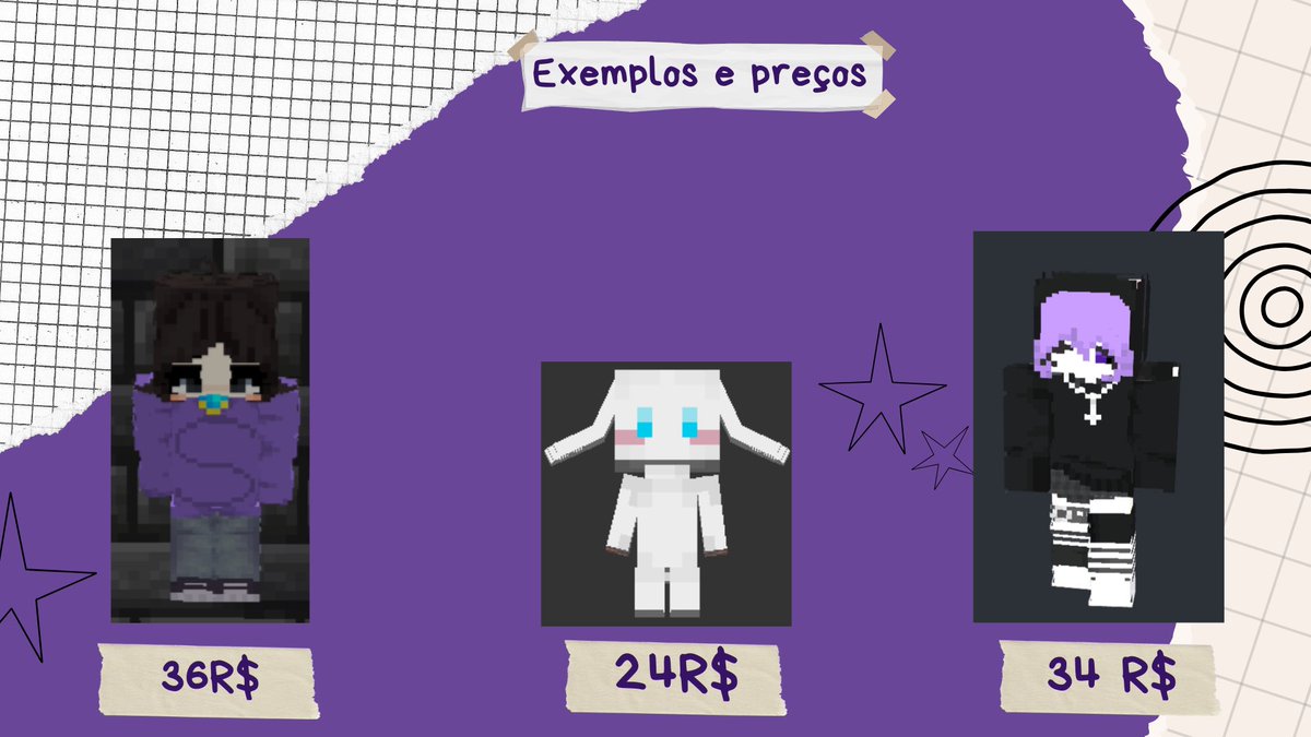 [SORTEIO DE SKIN PERSONALIZADO PARA MINECRAFT] 
REQUISITOS (todos devem ser atendidos)
➡️RT ESTE TWEET
➡️SIGA-ME 
➡️CURTIR 
➡️ENTRAR NO SERVIDOR DO DISCORD 
Prémios
1: Skin 64×
2: Skin 32×
3: Skin 16×
BOA SORTE! 🙌🏼 
Exemplos: discord.gg/68rz7MNufK