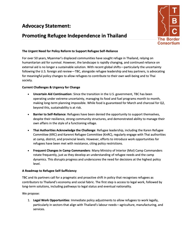 The Border Consortium tweet media