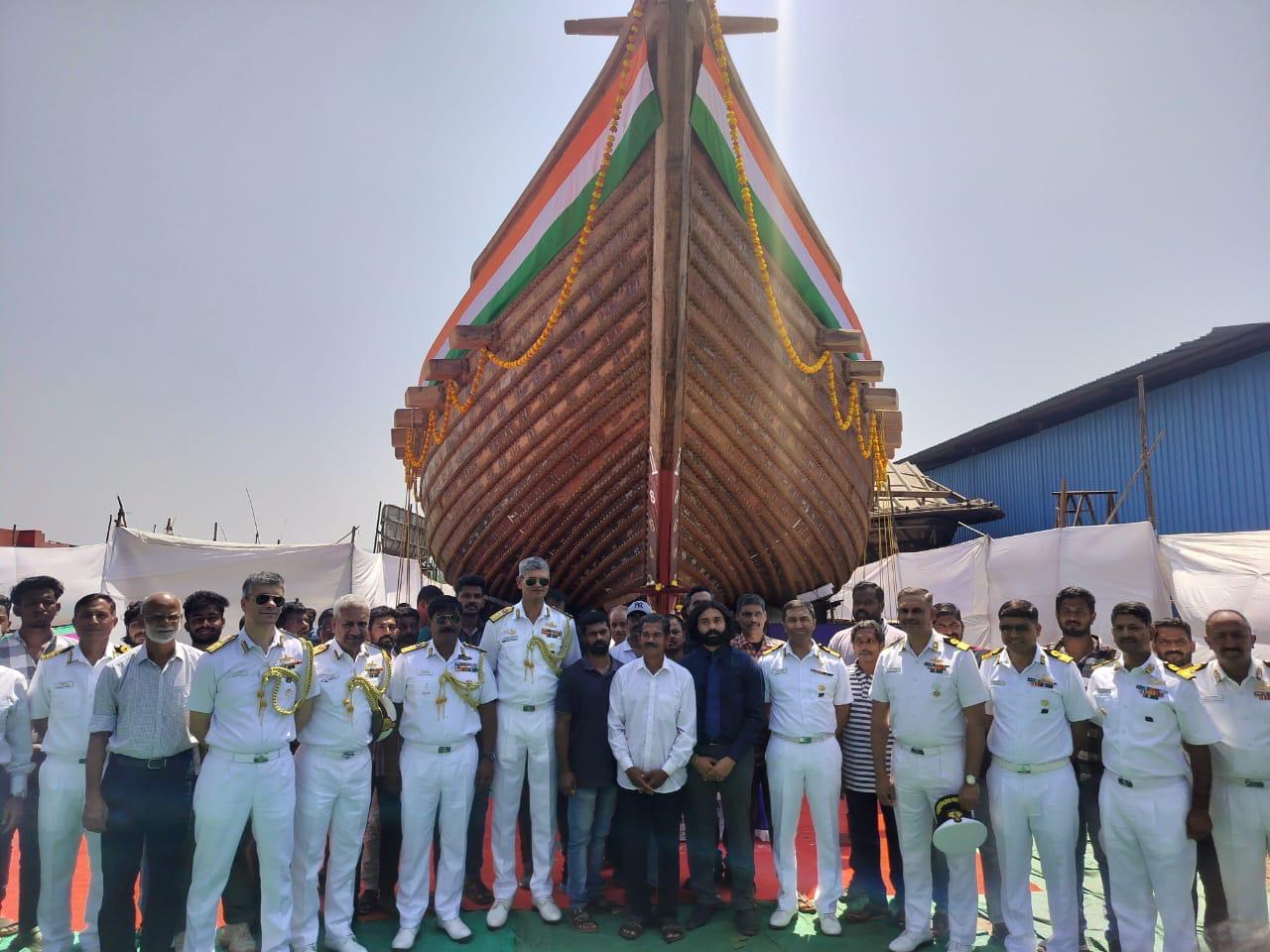 Indian Navy to induct Ancient style Stitched Ship; Maiden Voyage to be from Gujarat to Oman