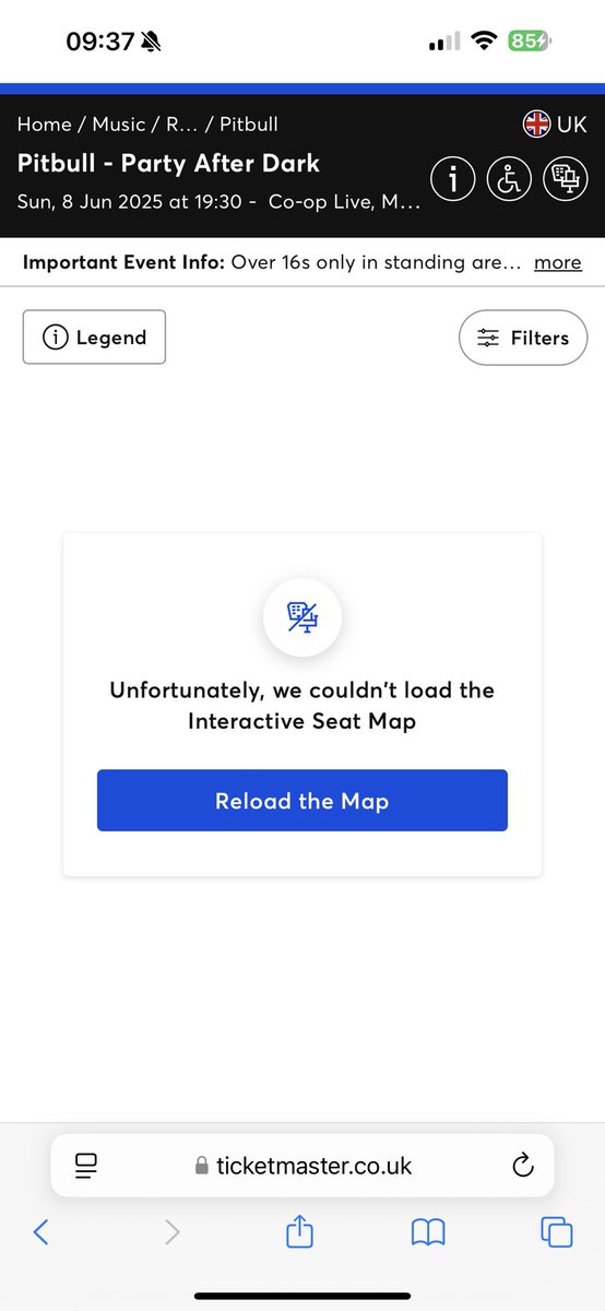 toekelly_'s tweet photo. @TicketmasterCS this happened yesterday and again today? got to the front of the queue after being in the waiting room since it opened, why is your service so shite???? https://t.co/xXXaDwfC89