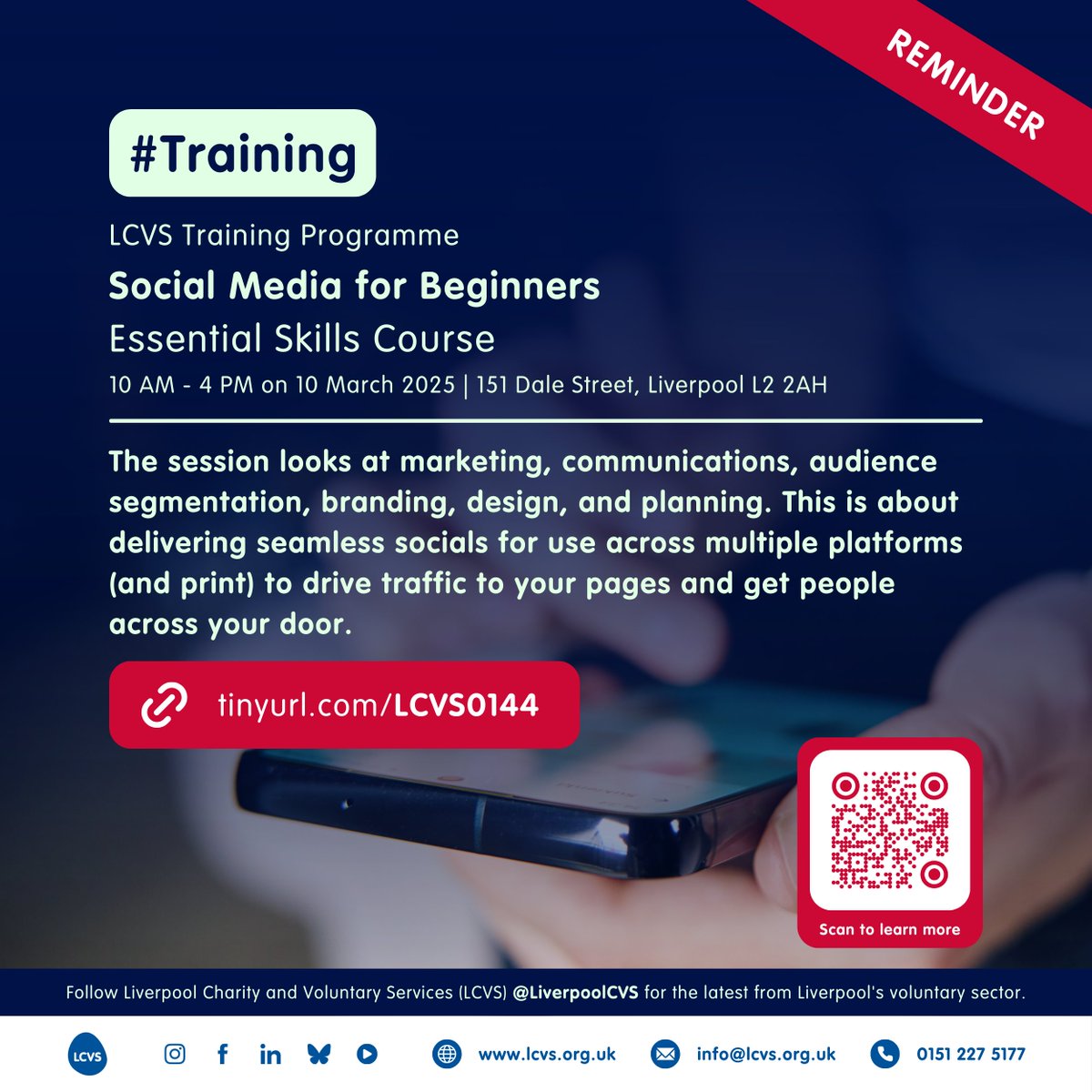 Bluesky: tinyurl.com/BlueskyLCVS (@liverpoolcvs) on Twitter photo 📘#Training | REMINDER | This course is designed for the social media novice, for those who don’t know a story from a reel and need a little direction on which platforms to use and more.
⬇️BOOK NOW⬇️
🔗tinyurl.com/LCVS0144 <a href="/SoniaBassey1/">Sonia Bassey MBE, FLJMU #IStandWithFionaDonohoe</a> 📘#Training | REMINDER | This course is designed for the social media novice, for those who don’t know a story from a reel and need a little direction on which platforms to use and more.
⬇️BOOK NOW⬇️
🔗tinyurl.com/LCVS0144 <a href="/SoniaBassey1/">Sonia Bassey MBE, FLJMU #IStandWithFionaDonohoe</a>