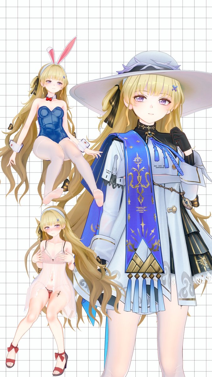 #鸣潮 #WutheringWaves #コイカツ #Phoebe
2月最后一次更新更新，コイカツ人物卡，菲比，非重绘，只画了脸和部分头发。头发去除了阴影，这样可以摘掉帽子了，另外这次新画了第三版白丝袜