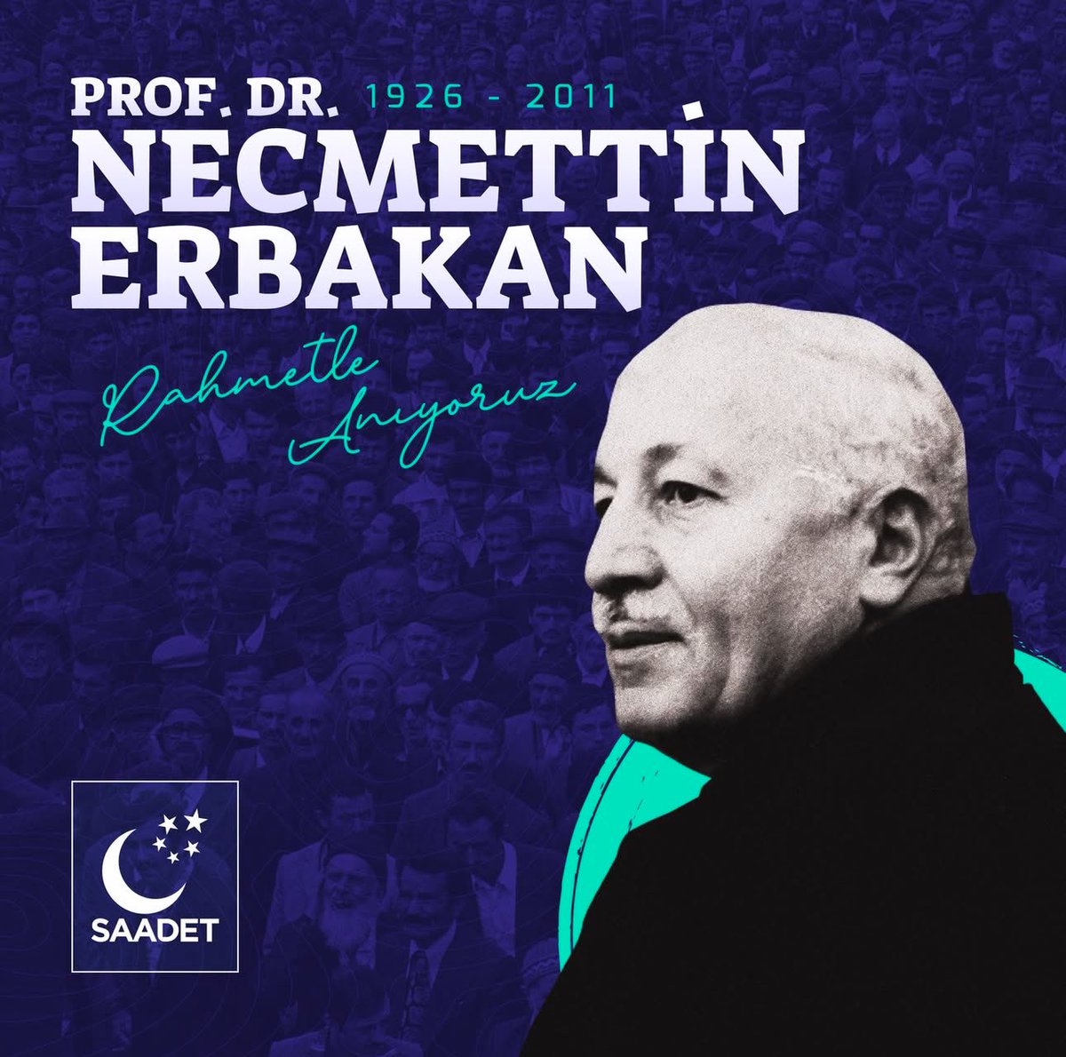 Milli Görüş Lideri Merhum Prof.Dr. Necmettin Erbakan Hocamızı vefatının 14. yılında hayırla, rahmetle, minnetle ve şükranla yad ediyoruz.
