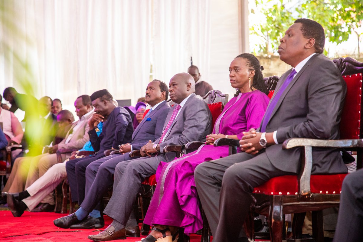 Rigathi Gachagua, Kalonzo Musyoka, Eugene Wamalwa, and Mukhisa Kituyi attending the launch of Martha Karua's People's Liberation Party.