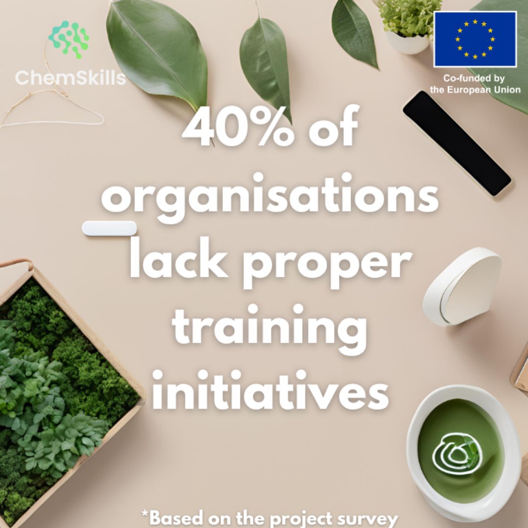 📊 40% of organisations admit they lack training initiatives—despite recognising the importance of upskilling.

The skills gap in the chemical industry is real. ChemSkills is working to change that. Join us at chemskills.eu

#ChemSkillsEU #EUProjects #ErasmusProjects