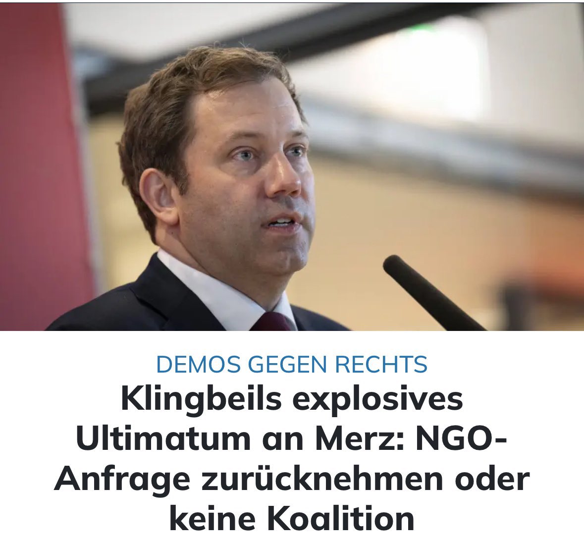 Ich nehme keine Koalition.