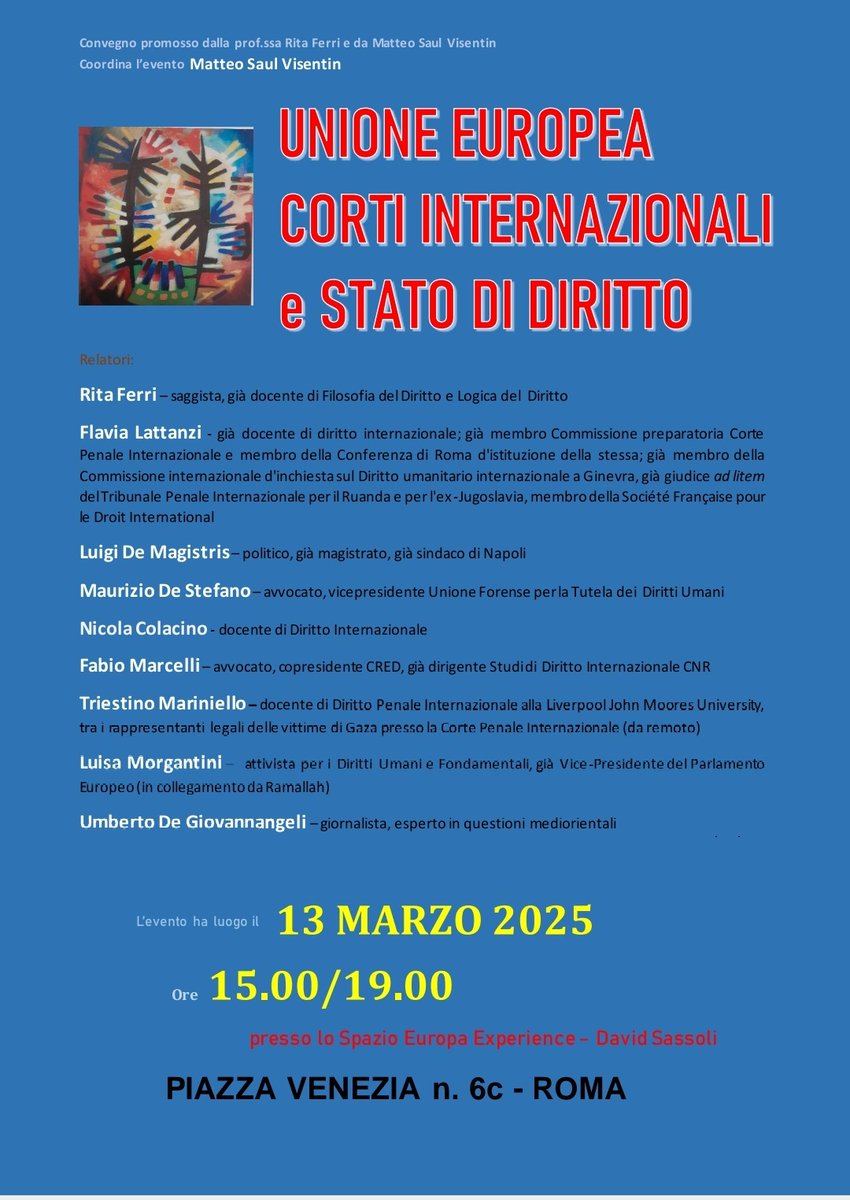 On 13 March, at the European Parliament building in Rome, we will discuss the role of the #ICC in the situation in the State of #Palestine. #Gaza