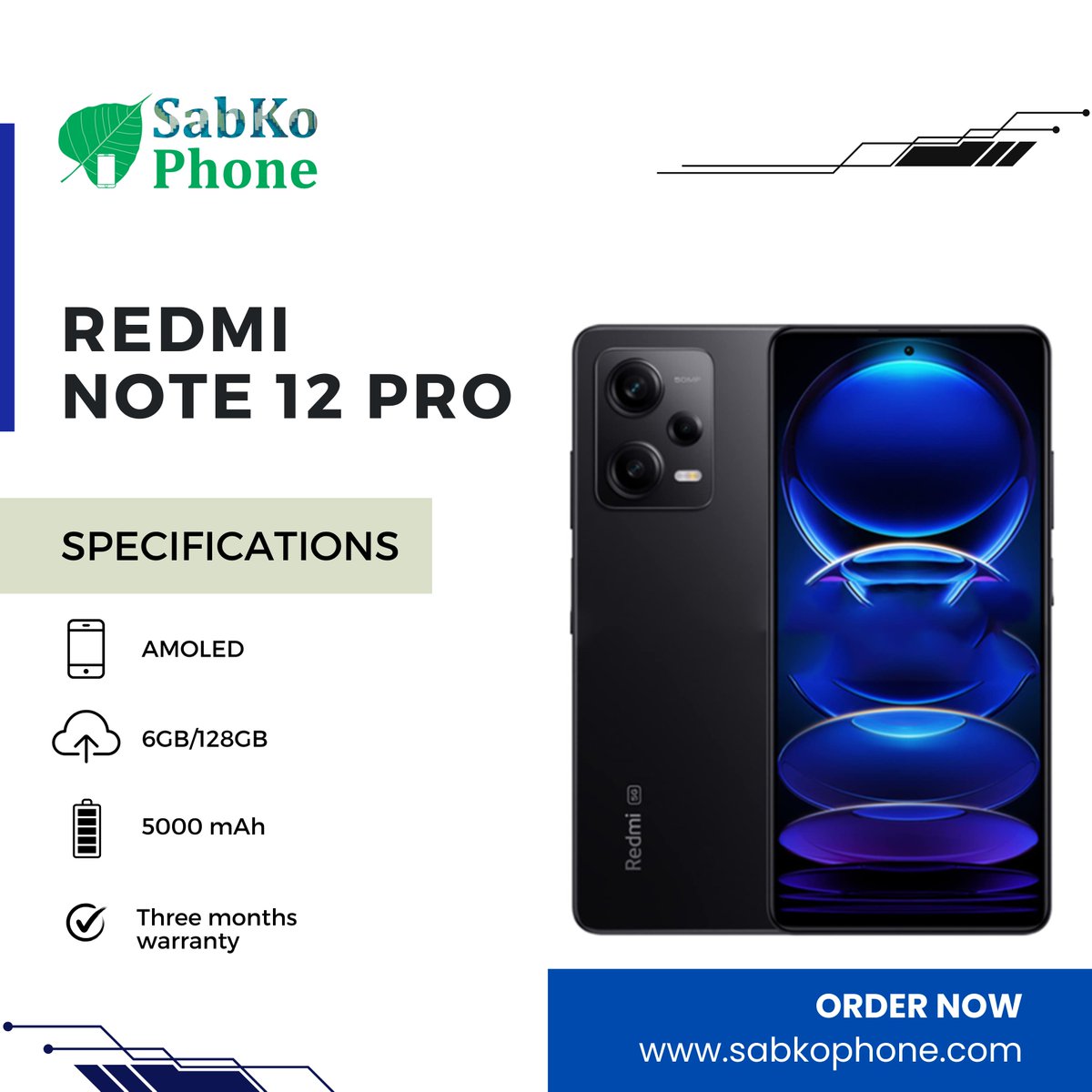 SabkoPhone's tweet photo. "Redmi Note 12 Pro – Power Meets Style!"
For more info: https://t.co/2sN5r2JPmo
#sabkophone #refurbished #renewed #buy #RedmiNote12Pro https://t.co/yl8Ojyh87V