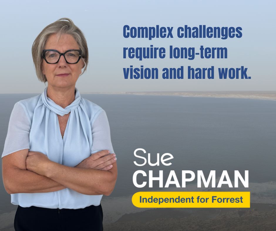 drsue4forrest's tweet image. A lack of vision and short-term fixes are holding Forrest back.

We need long-term strategies - on housing, on healthcare, on jobs - to ensure a thriving and prosperous future for our region. I&apos;m ready to work hard for our communities. 

#forrestvotes #auspol #blueskythinking