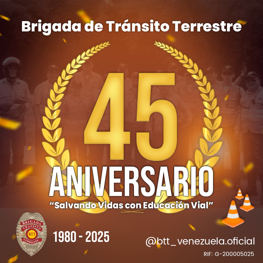Hoy Estamos de Aniversario N#45 
#SalvandoVidasConEducaciónVial