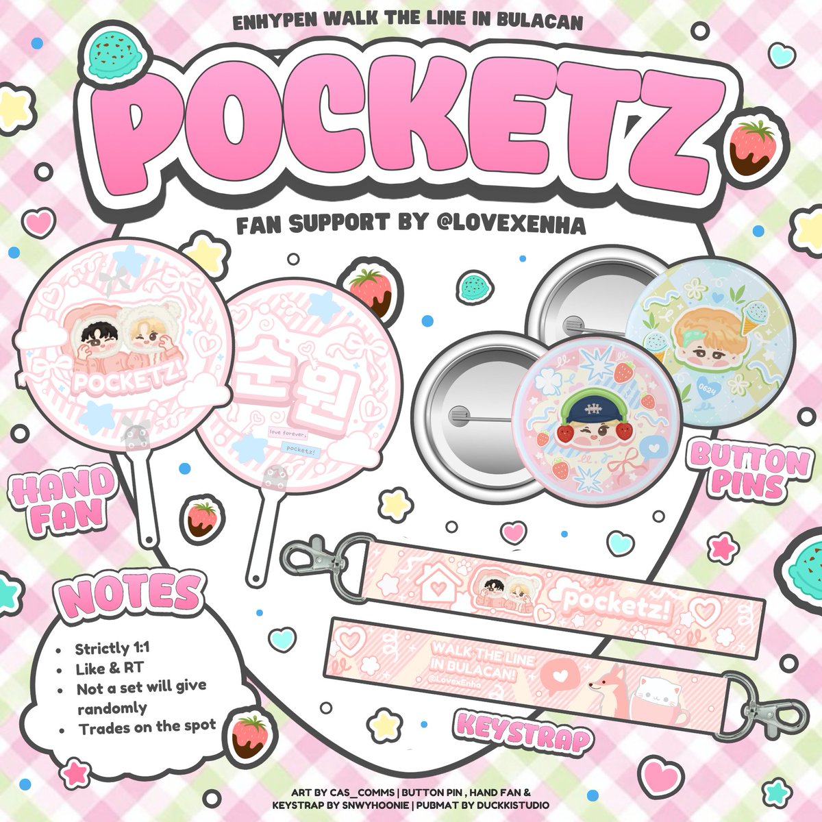 ✨ ENHYPEN WALK THE LINE/WTL IN BULACAN FREEBIES ✨

fan support by <a href="/LovexEnha/">𝓡𝔂𝓮 𝓡𝔂𝓮</a>

🍓POCKETZ 🍫

😻KEYSTRAP/BUTTON PINS/ROUND FAN😻

🌟like &amp; rt
🌟strictly 1:1
🌟random/not set
🌟on the spot trade only

#WALKTHELINE_IN_BULACAN