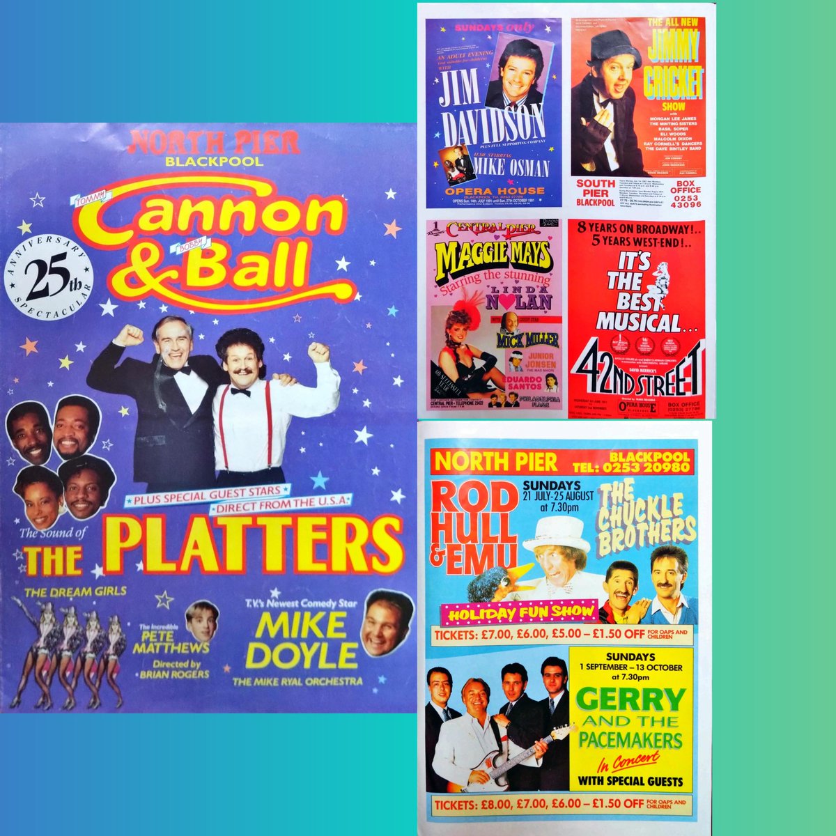 Blackpool Theatres Summer 1991.
Linda Nolan by Maggie Mays
1991年、夏のブラックプール 
各劇場の催し
＃ノーランズ　#Nolans