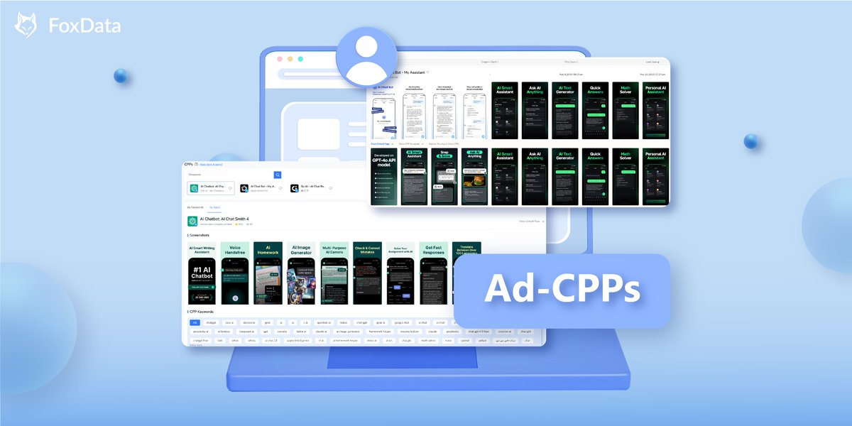 📲FoxData released new feature, Ad-CPPs!

👉 Read more here: bit.ly/4gYX69m

Discover the power of optimizing your ASA strategy with AD-CPPs by your Market or competitor's Ad Customs Product Pages!

#AppMarketing #ASA #DigitalStrategy #MobileAds #AppMarketing