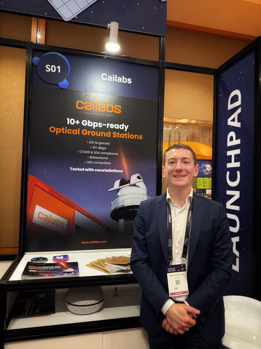 Cailabs (@cailabs) on Twitter photo ๐ Last day at #GSTCE2025!
๐ค This morning, Olivier Jacques-Sermet joined a panel moderated by Chris Cubbage (My Security Media) with <a href="/LaurentJaffart/">Laurent Jaffart</a> (<a href="/esa/">European Space Agency</a> ), Wei Shu (ZES), and Rohit Jha (<a href="/trans_celestial/">transcelestial</a> ) on secure-by-design optical communications.
Meet him at booth S01! ๐ Last day at #GSTCE2025!
๐ค This morning, Olivier Jacques-Sermet joined a panel moderated by Chris Cubbage (My Security Media) with <a href="/LaurentJaffart/">Laurent Jaffart</a> (<a href="/esa/">European Space Agency</a> ), Wei Shu (ZES), and Rohit Jha (<a href="/trans_celestial/">transcelestial</a> ) on secure-by-design optical communications.
Meet him at booth S01!