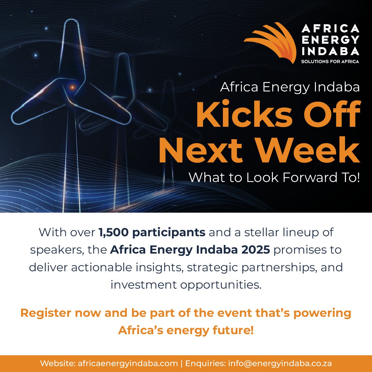 Africa Energy Indaba (@energyindaba) on Twitter photo Africa Energy Indaba Kicks Off Next Week – What to Look Forward To!
Get ready for Africa’s premier energy event, happening from 4th to 6th March 2025 at the <a href="/CTICC_Official/">CTICC (Cape Town International Convention Centre)</a>
RE: africaenergyindaba.com/register-confe…
Visit the exhibition at NO COST: evolve.eventoptions.co.za/register/aei25…
#EnergyIndaba Africa Energy Indaba Kicks Off Next Week – What to Look Forward To!
Get ready for Africa’s premier energy event, happening from 4th to 6th March 2025 at the <a href="/CTICC_Official/">CTICC (Cape Town International Convention Centre)</a>
RE: africaenergyindaba.com/register-confe…
Visit the exhibition at NO COST: evolve.eventoptions.co.za/register/aei25…
#EnergyIndaba