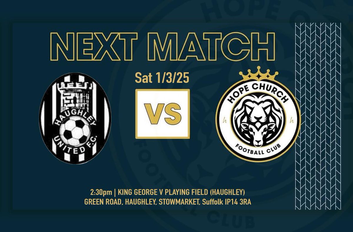 Our next game is round the corner ⚽️

We'd love to see you there. Otherwise, you can catch the livestream which we will publish on our social media pages on the day.