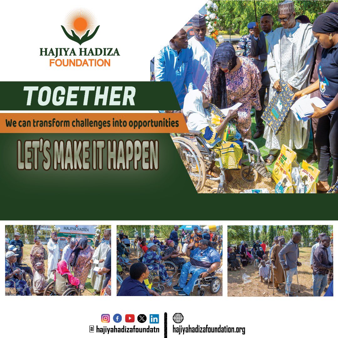 hadizafoundatn's tweet image. Every challenge is an opportunity in disguise! 🌍Let’s work together to turn obstacles into solutions and create lasting impact. Who’s in? 🙌

🔄 Retweet to inspire others!

#TransformChallenges
#CreateOpportunities
#HajiyaHadizaFoundation
@UNICEF_Nigeria @UNDPNigeria @WorldBank