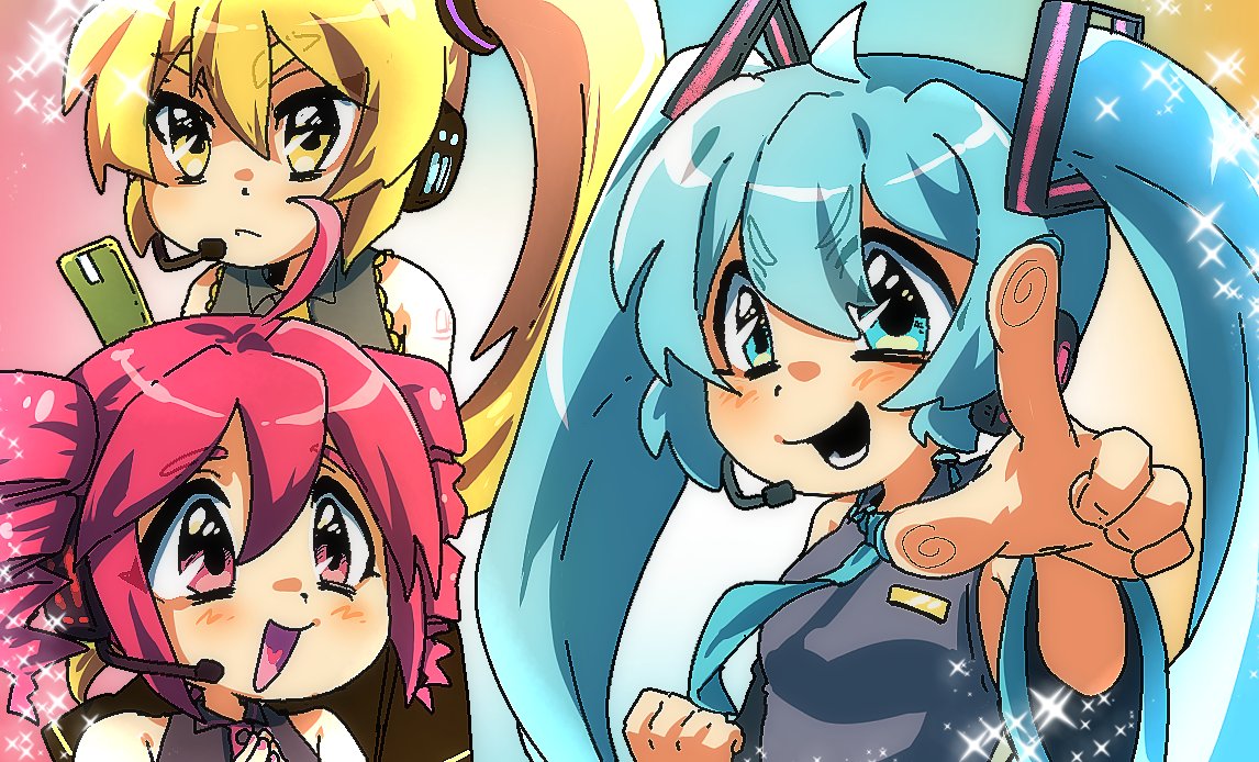 0APAP_0's tweet image. 트리플빠카
#初音ミク #重音テト #亞北ネル