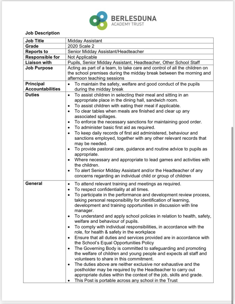 Midday Assistant (x2) - Downham CofE Primary School