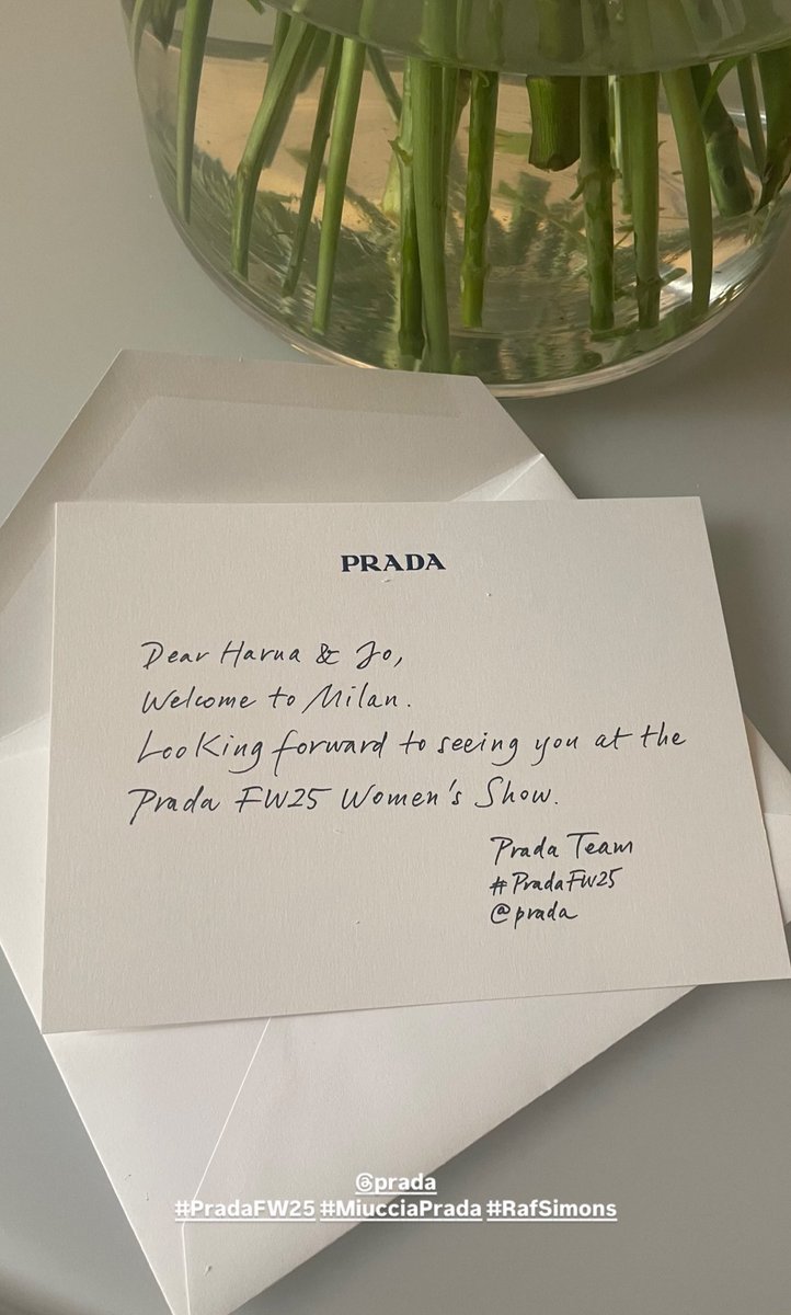 [IG] 270225
Instagram stories 

JORUA at MILAN FASHION WEEK
#JOforPRADAFW25 
#HARUAforPRADAFW25
#PradaFW25 #MiucciaPrada 
#andTEAM <a href="/andTEAM_members/">&TEAM</a>