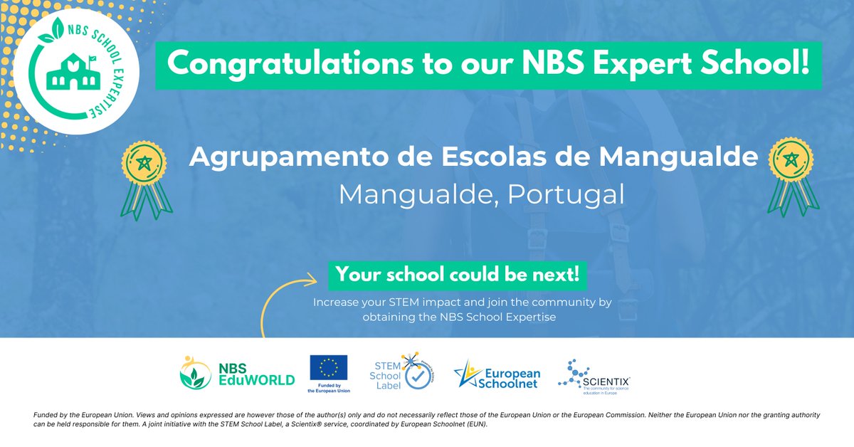 STEM School Label (@stem_label) on Twitter photo 🌟 Congratulations to Agrupamento de Escolas de Mangualde in Mangualde, Portugal 🌟for earning the NBS School Expertise Certificate!
𝐘𝐨𝐮𝐫 𝐬𝐜𝐡𝐨𝐨𝐥 𝐜𝐨𝐮𝐥𝐝 𝐛𝐞 𝐧𝐞𝐱𝐭!
Increase your #STEM impact and join the community! <a href="/NBS_EduWORLD/">NBS EduWORLD</a> 🌍 🌟 Congratulations to Agrupamento de Escolas de Mangualde in Mangualde, Portugal 🌟for earning the NBS School Expertise Certificate!
𝐘𝐨𝐮𝐫 𝐬𝐜𝐡𝐨𝐨𝐥 𝐜𝐨𝐮𝐥𝐝 𝐛𝐞 𝐧𝐞𝐱𝐭!
Increase your #STEM impact and join the community! <a href="/NBS_EduWORLD/">NBS EduWORLD</a> 🌍