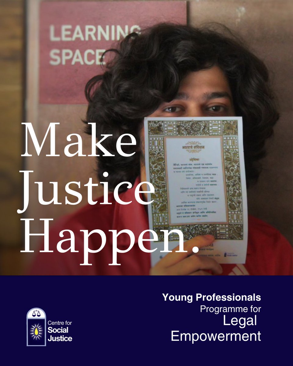 CSJ_India's tweet image. Feel like you want to create change but law school never taught you anything about how law works practically? Or how to create a legal intervention strategy? 

We&apos;ve you covered

Apply to YPPLE by March 20, 2025 forms.gle/cAHMD1PmtrWtuA…