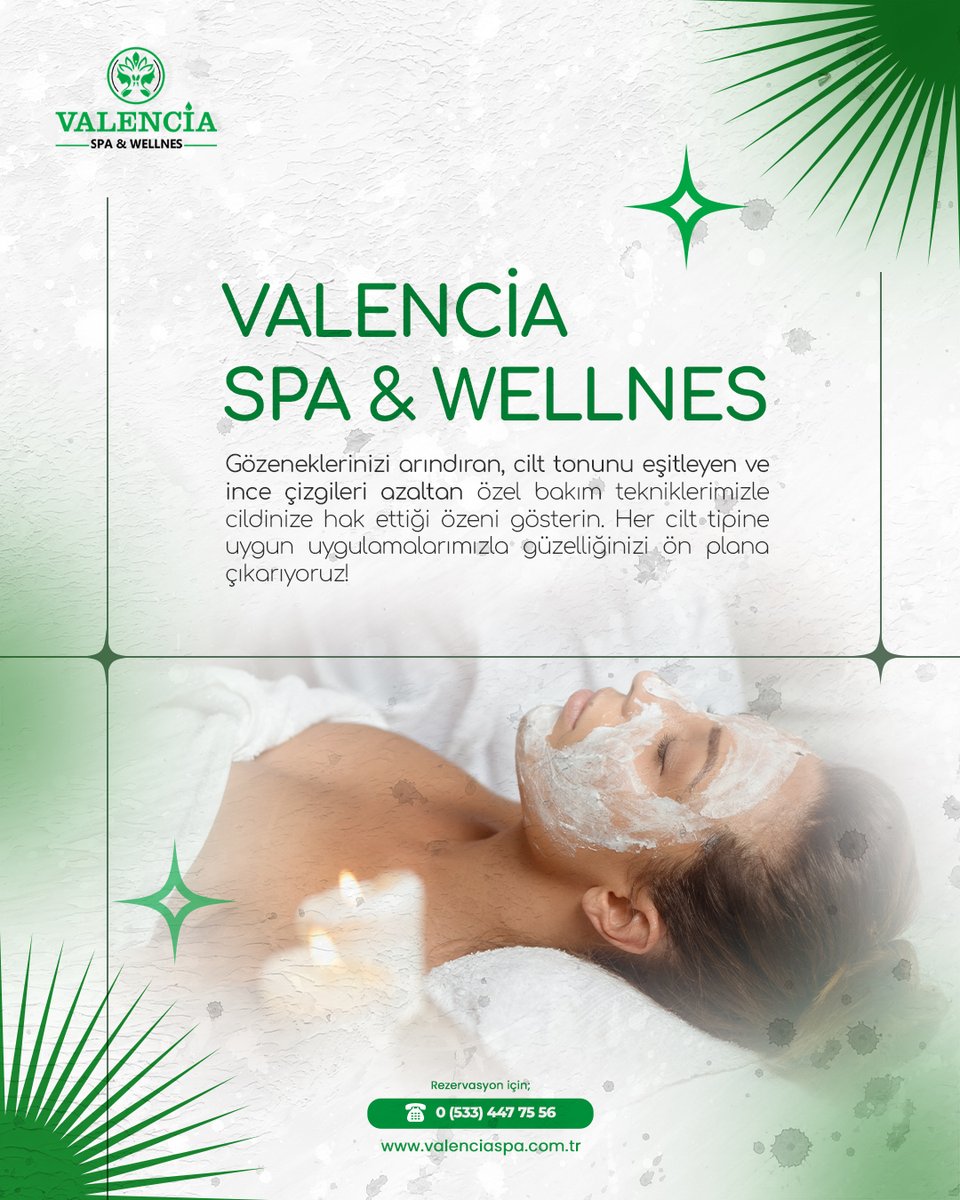 valenciawellnes's tweet photo. VALENCIA SPA &amp; WELLNESS
Her cilt tipine uygun uygulamalarımızla güzelliğinizi ön plana çıkarıyoruz.
📍 Detaylı bilgi ve rezervasyon için: https://t.co/VWV7TyWAFH
📞 İletişim: 0533 447 75 56

#ValenciaSpa #wellness #masaj #yenilenme #spakeyfi #istanbulspa #atasehir #istanbul https://t.co/bpJBwrJqz4