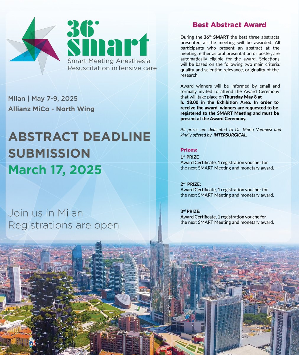 36° SMART - May 7-9, 2025 - Abstract Deadline - mailchi.mp/startpromotion…
