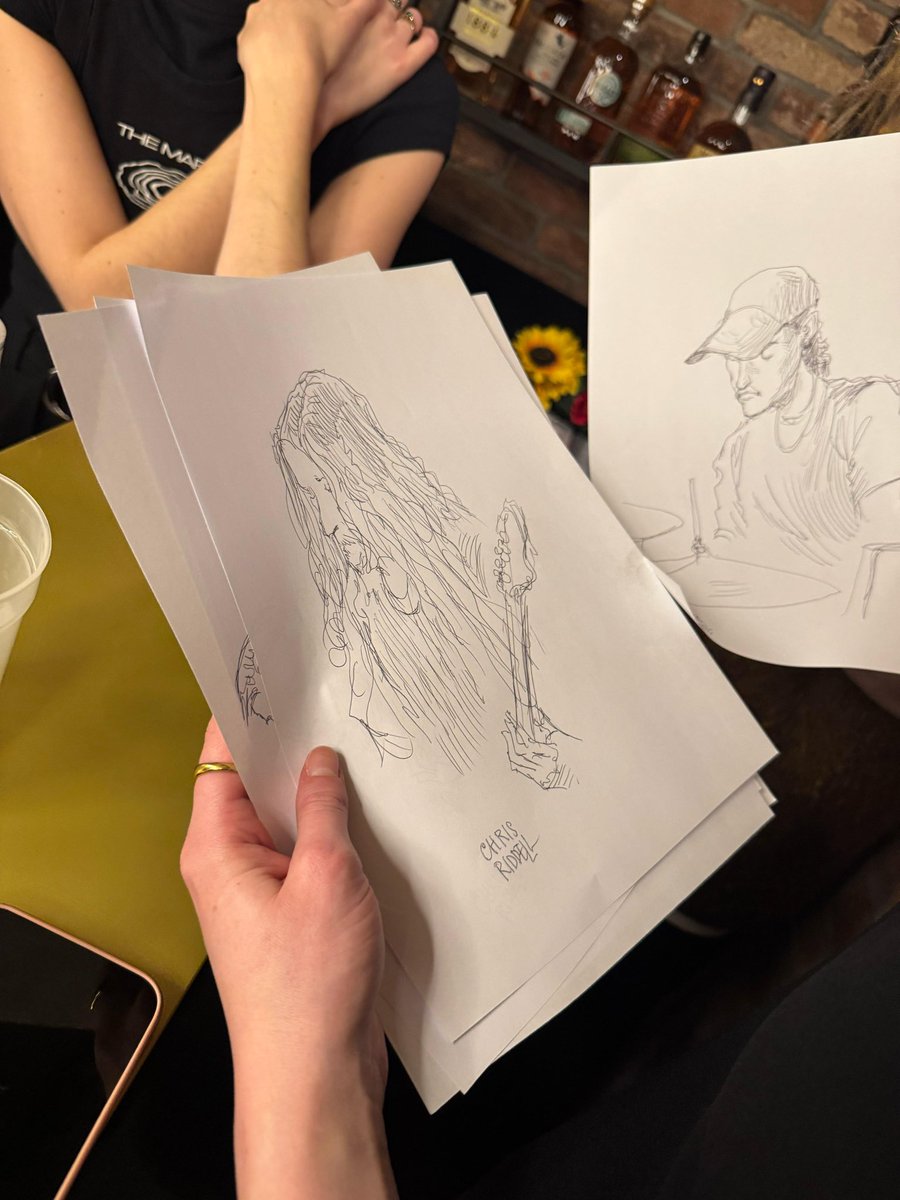 Half Happy (@wearehalfhappy) on Twitter photo thank u <a href="/bleach_lab/">Bleach Lab</a> for having us <a href="/lowerthirdsoho/">The Lower Third</a> last week ✨ one of our favourite london shows to date.
& special thanks to <a href="/chrisriddell50/">chris riddell</a> for gifting us these drawings.
we are in leeds for the first time this saturday for Across the Border festival. see u there x thank u <a href="/bleach_lab/">Bleach Lab</a> for having us <a href="/lowerthirdsoho/">The Lower Third</a> last week ✨ one of our favourite london shows to date.
& special thanks to <a href="/chrisriddell50/">chris riddell</a> for gifting us these drawings.
we are in leeds for the first time this saturday for Across the Border festival. see u there x