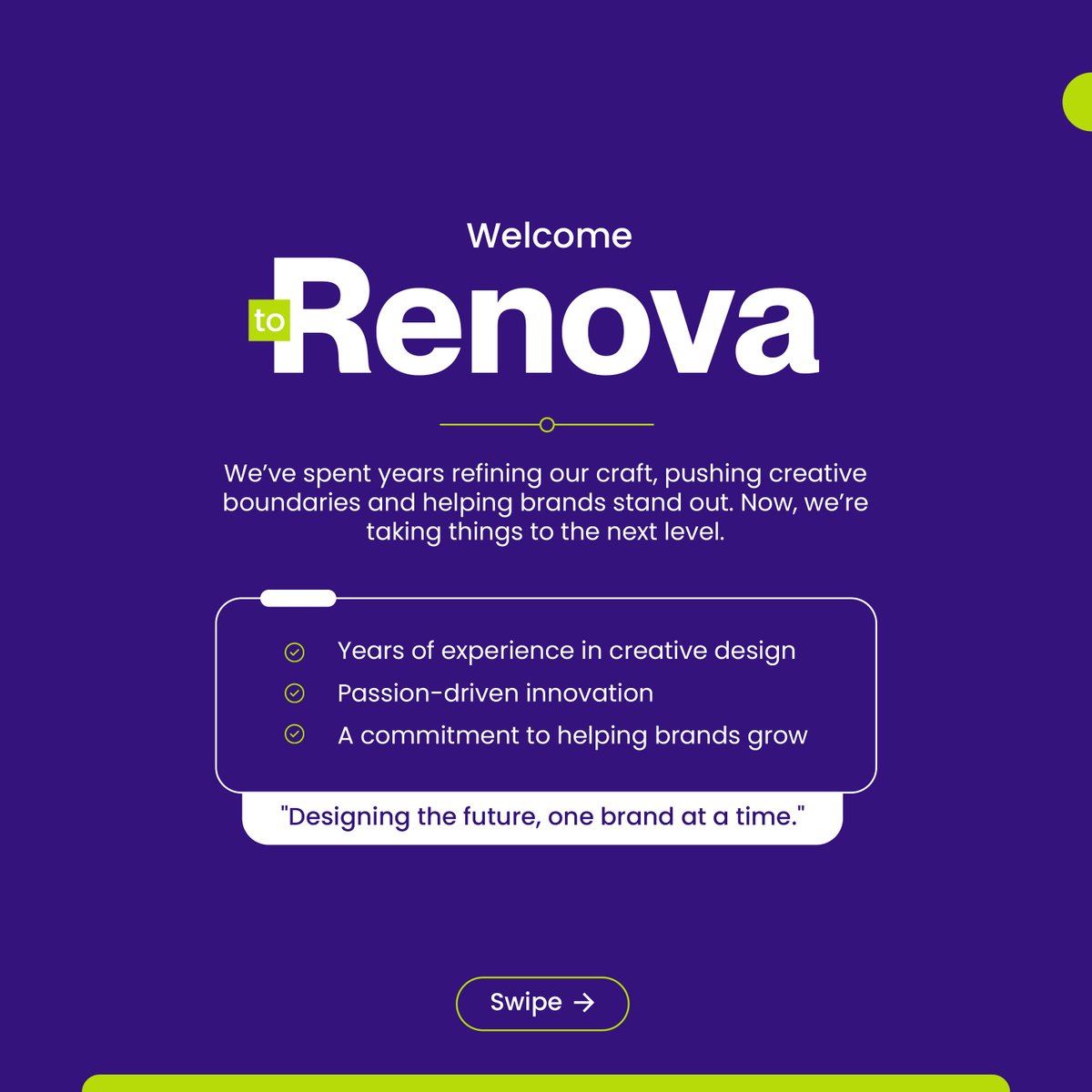 renova_creative's tweet photo. Welcome to Renova 🚀

Renova Creative is more than a design agency, it’s a creative evolution. With years of experience shaping brands, we’re here to craft visuals that inspire, connect and leave a lasting impact.

#Renova #FutureDesigned #Rebranding #Launched https://t.co/48ZLN7aXfv