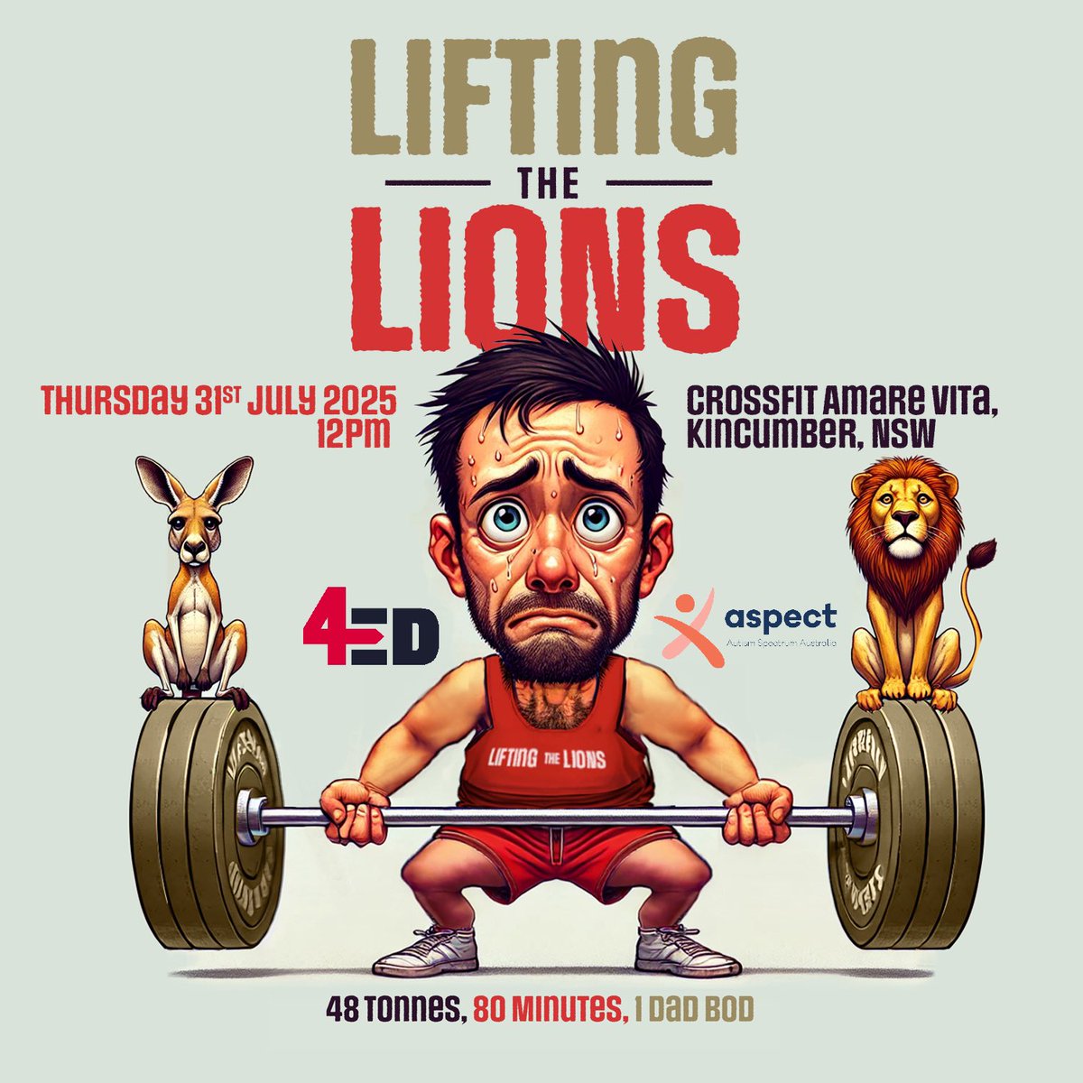 48 Tonnes.

80 Minutes.

1 Dad Bod.

Just before the 3rd Test, I’ll be trying to lift the combined weight of every match day squad of the whole Lions Tour (48,000kg) in the time it takes to complete a rugby match (80 minutes) for two amazing causes.

justgiving.com/team/liftingth…