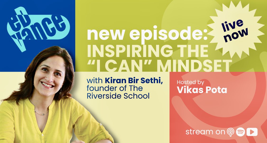 kiranbirsethi's tweet photo. Itβs our now π€π€
#EdVancePodcast #EdVanceWithVikasPota #FutureOfLearning #EducationLeadership #HighPerformanceSchools #BestSchoolToWork #Education https://t.co/mH7gF2l7QL