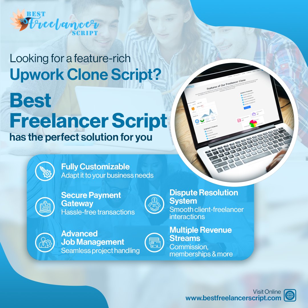 freelancerscrip's tweet image. 🚀 Build Your Own Freelance Marketplace! 🚀

Looking for an #UpworkCloneScript? Best Freelancer Script offers a customizable platform with secure payments, job management, dispute resolution, and multiple revenue streams. Start earning today!

🌐 bestfreelancerscript.com