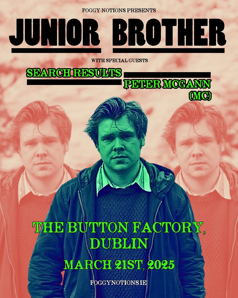 Foggy Notions (@foggynotions) on Twitter photo Insane line up <a href="/ButtonFactory22/">Button Factory</a> Dublin <a href="/JuniorBrotherIE/">Junior Brother</a> <a href="/searchresults4/">SEARCH RESULTS</a> <a href="/peterjmcgann/">Peter McGann</a>
Tickets ticketmaster.ie/junior-brother… Insane line up <a href="/ButtonFactory22/">Button Factory</a> Dublin <a href="/JuniorBrotherIE/">Junior Brother</a> <a href="/searchresults4/">SEARCH RESULTS</a> <a href="/peterjmcgann/">Peter McGann</a>
Tickets ticketmaster.ie/junior-brother…