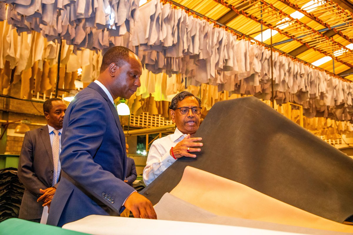 jmueke's tweet photo. Kenya’s leather industry has the potential to be a leading manufacturing sector, supplying both local and export markets. To achieve this, we must ensure that no hides and skins go to waste and that they reach manufacturers in high quality.

This morning, I visited Alpharama Limited in Athi River, where I engaged with suppliers, manufacturers, and industry stakeholders on key challenges, including raw hide exports, iron branding of livestock, low prices, and poor flaying all of which affect the supply of quality materials.

We are committed to strengthening policies that enhance local value addition, improve flaying techniques, and support stakeholders for purposes of wealth and employment creation.