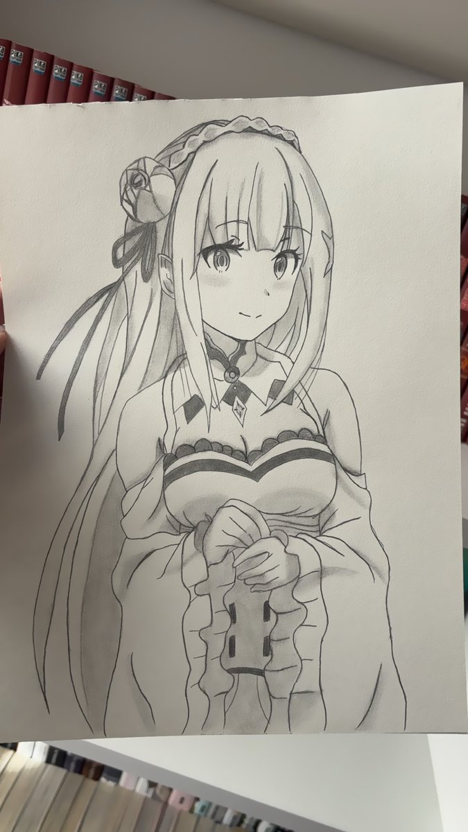 🌸 Re Zero Emilia 🌸 l’épisode d’hier m’a tellement inspirée et donner envie de la dessiner que je me suis lancer première fois que je fais Emilia ( mon perso préf c’est Rem ) dédicace à @Navtsukii qui aime beaucoup Emilia. 
 Votre avis ? 🥹 

#anime #manga #rezero #emilia