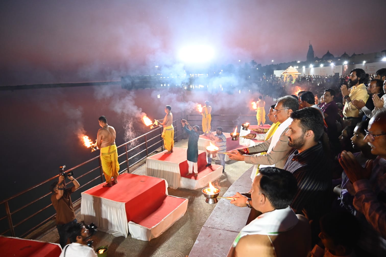 Daily Sandhya Aarti launched at Triveni Sangam in Prabhas Patan, Somnath