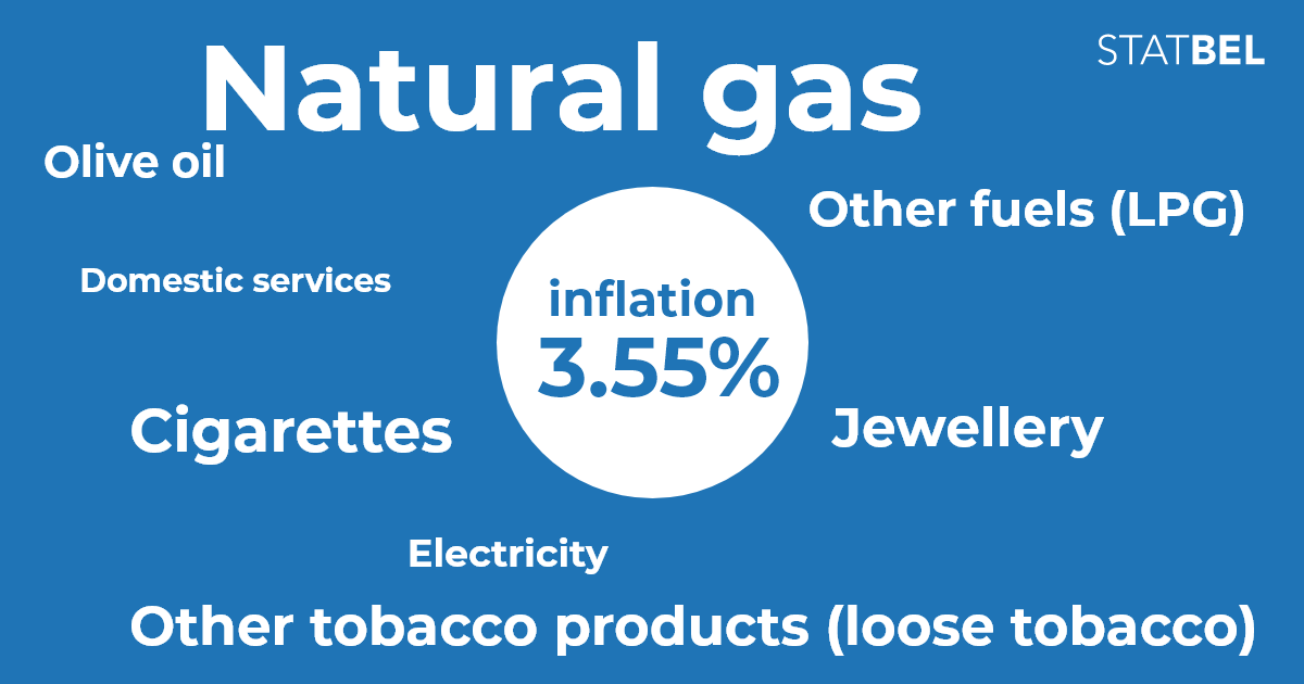 🛒 #Inflation in February goes from 4.08% to 3.55%.
ℹ️➡️ statbel.fgov.be/en/themes/cons… #index #Statbel
