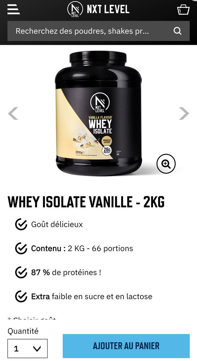 demeturi's tweet photo. Des avis sur la whey NXT level affiliée à basic fit ? Je m'attends pas à du nutripure, mais histoire de voir si ça peut dépanner sans être trop nul

Lien du produit https://t.co/jqTsUIRu8S https://t.co/fIROONe5d7