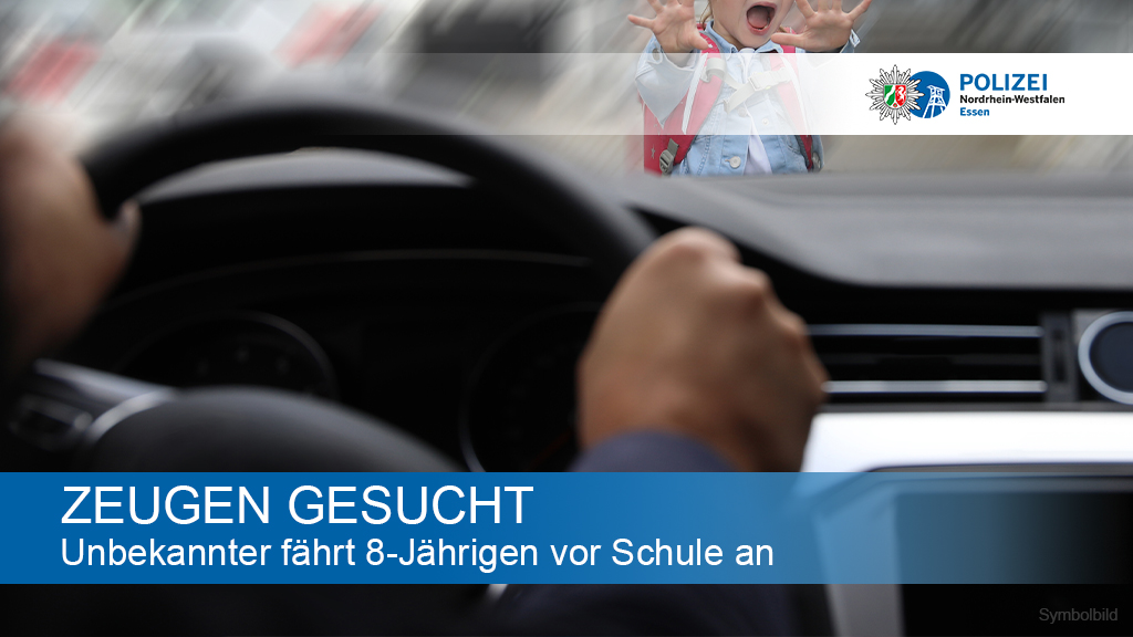 Polizei_NRW_E's tweet photo. Unbekannter fährt 8-Jährigen vor Schule an – Zeugen gesucht

Am Montagmorgen (24. Februar) wurde ein 8-Jähriger vor der Bergmühlenschule in #Essen #Bochold:
von einem unbekannten PKW-Fahrer angefahren. 

Die Polizei sucht Zeugen.

Pressemeldung: https://t.co/NLNaaLHBF2 https://t.co/tDscONZe1r