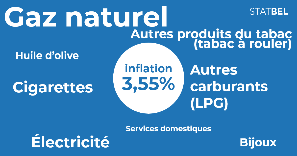 🛒 En février, l'#inflation passe de 4,08% à 3,55%.
ℹ️➡️ statbel.fgov.be/fr/themes/prix… #Indice #Statbel